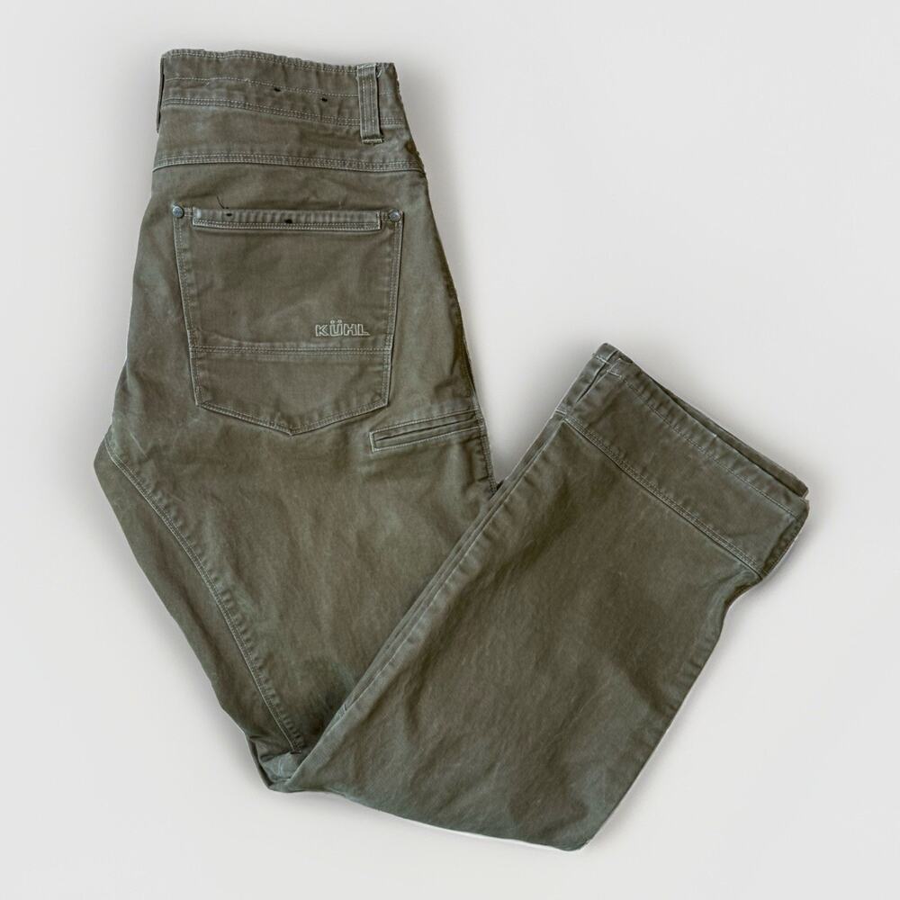 Kuhl Rydr Pants 33 Brown Straight Leg Heavy Canvas Workwear Outdoors Utility